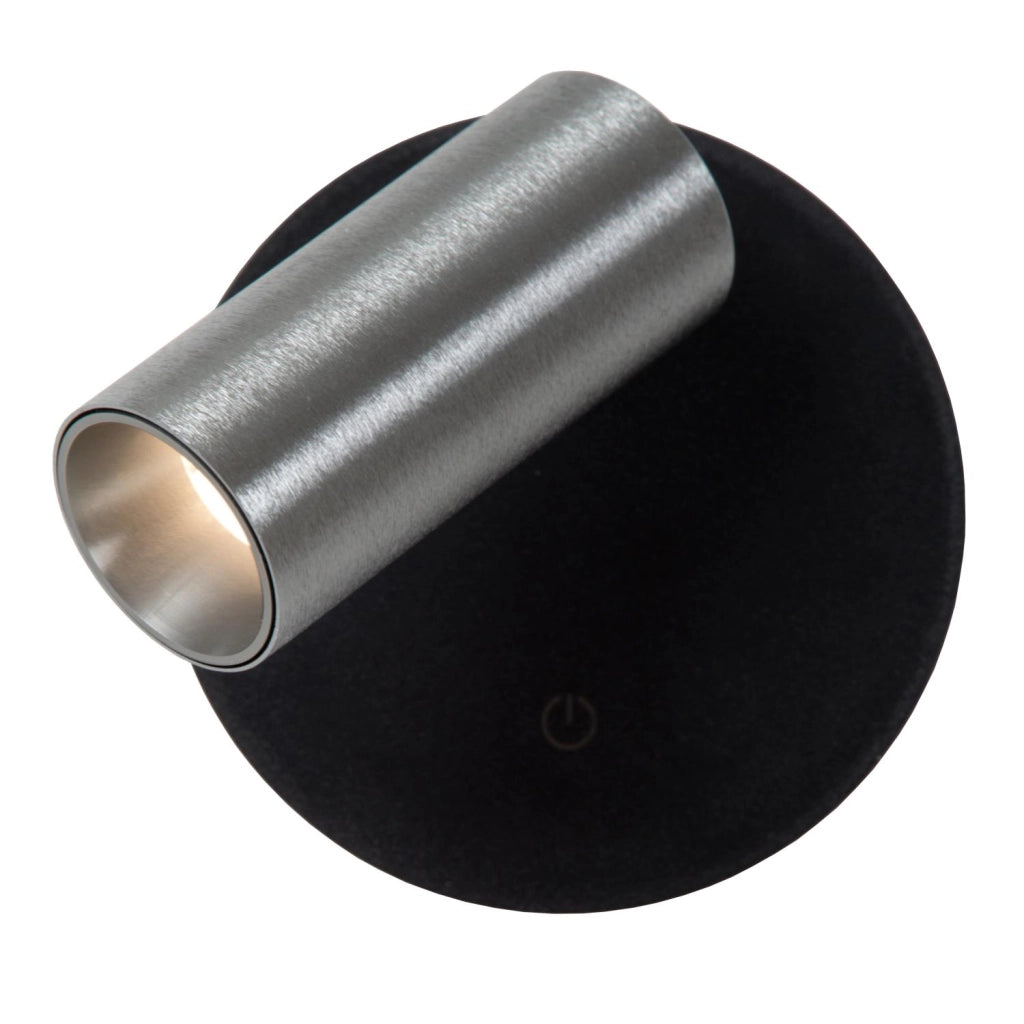 Faretto da parete LED TONI Lucide rotondo grigio/nero