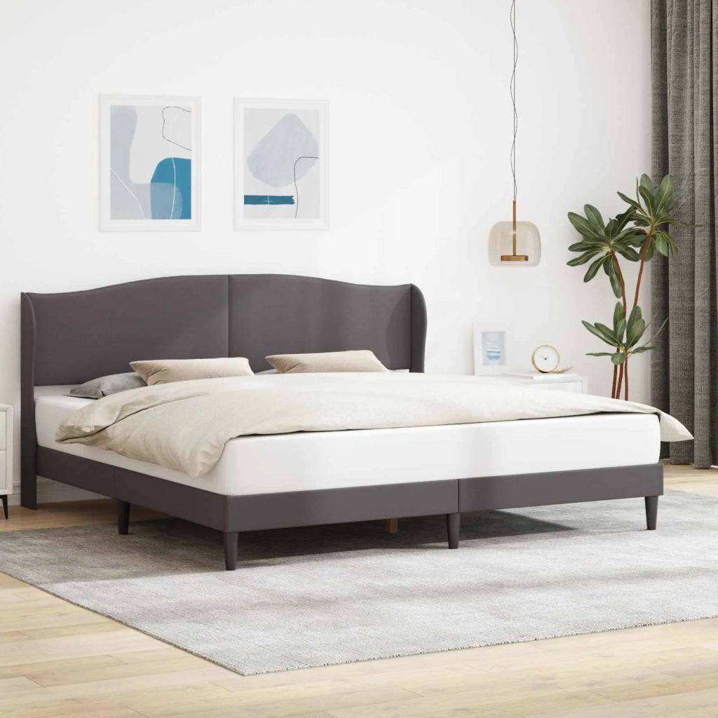 Struttura del letto con testiera Grigio 180 x 200 cm Similpelle 42027861