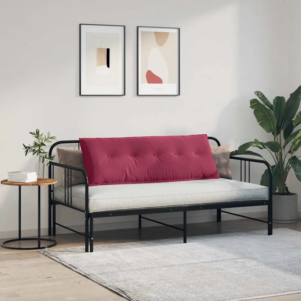 Cuscino per Schiena Rosso Vino 140 x 50 cm Tessuto in Cords