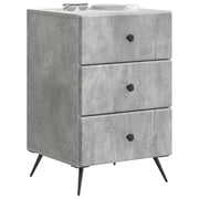 Comodino | Armadio da Notte | Mobiletto da notte con cassetto Grigio Cemento 43 x 41 x 66,5 cm