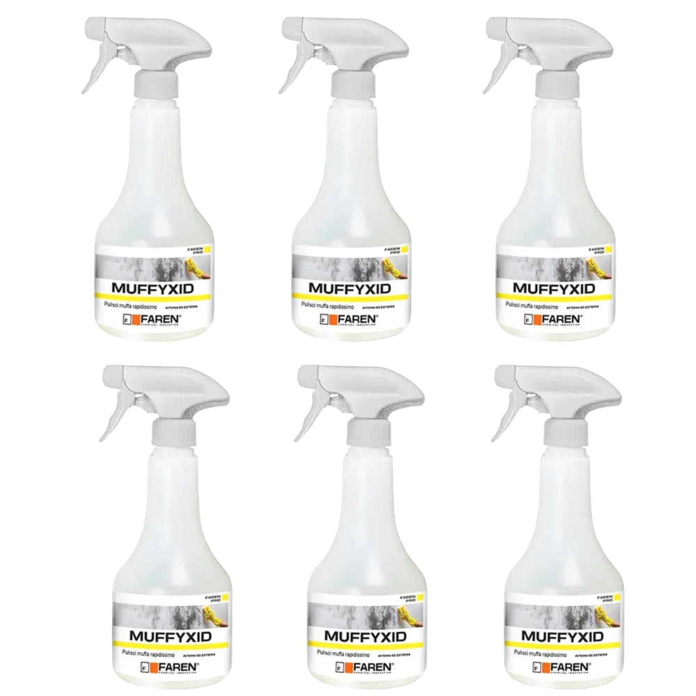 Faren muffyxid 500 ml pulitore antimuffa ad azione rapida igienizzante 6 pezzi