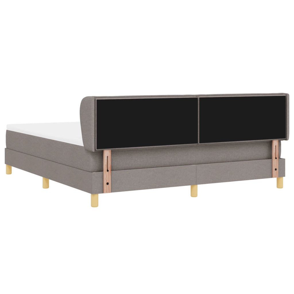 Box Spring Bed con Materasso Tortora 180x200 cm Tessuto