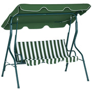 Balancelle Giardino Divano Esterno 3 Posti ¨C zephmum ¨C Grigio Verde Tessuto 200x150x110