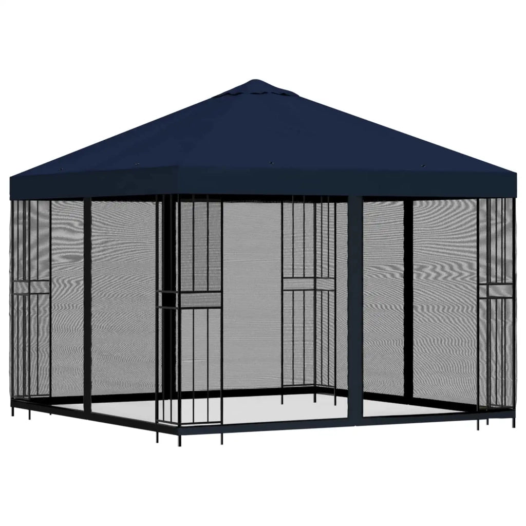 Gazebo da giardino con pareti laterali 3 x 3 m Blu