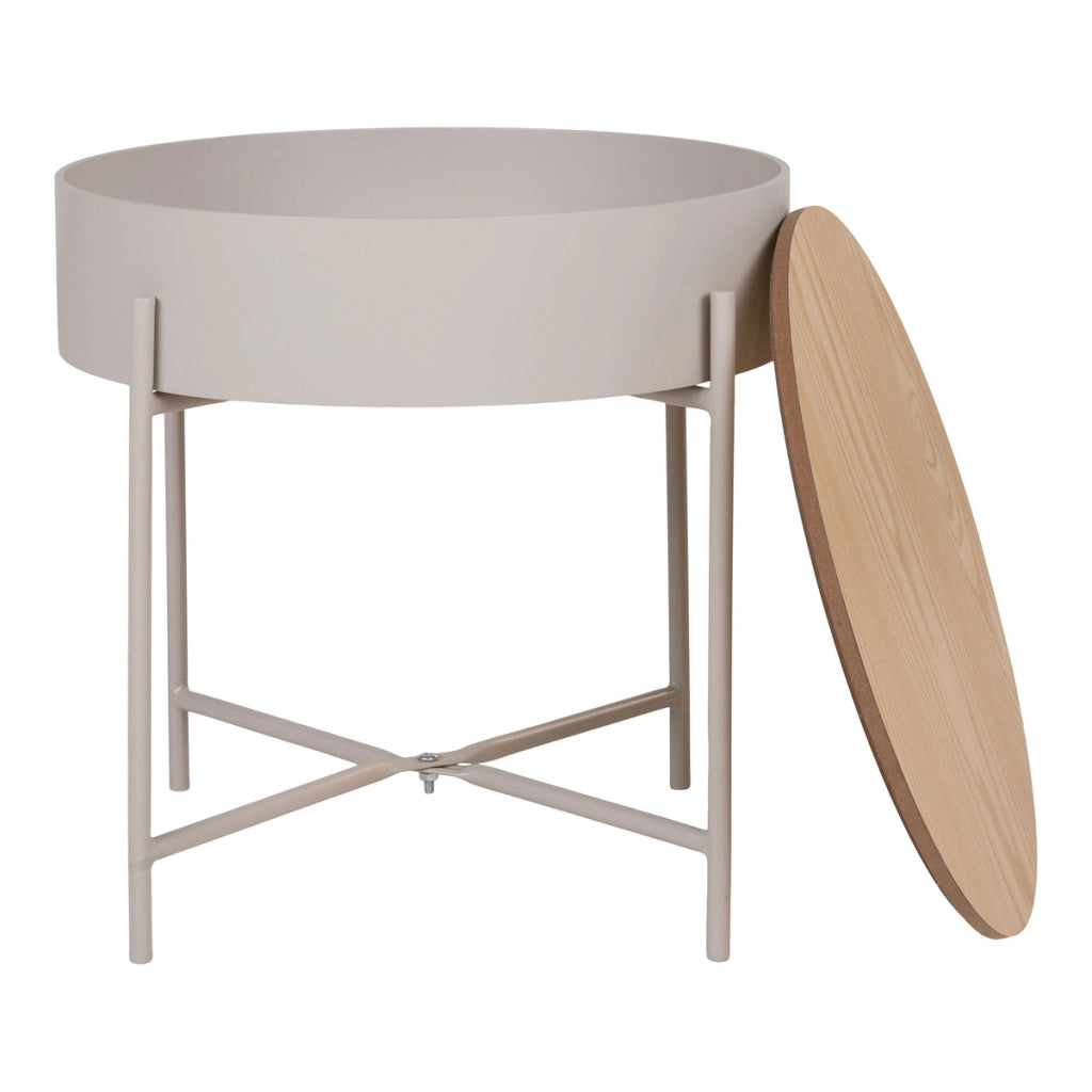 Tavolino Sisco, Beige, Truciolare Melaminico, 40x40x40 cm