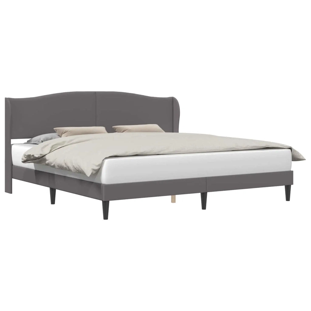 Struttura del letto con testiera Grigio 180 x 200 cm Similpelle 42027861