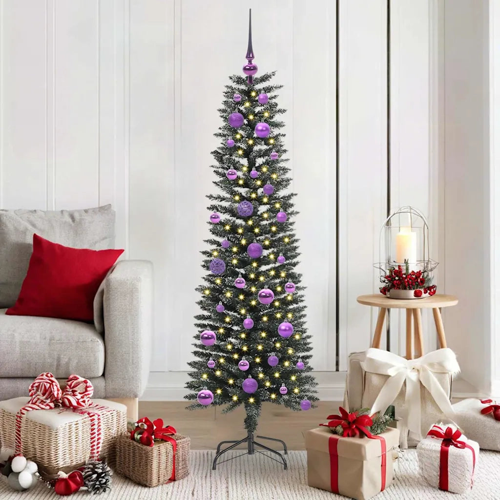 Albero di Natale artificiale con 150 LED Verde 150 cm 3395934