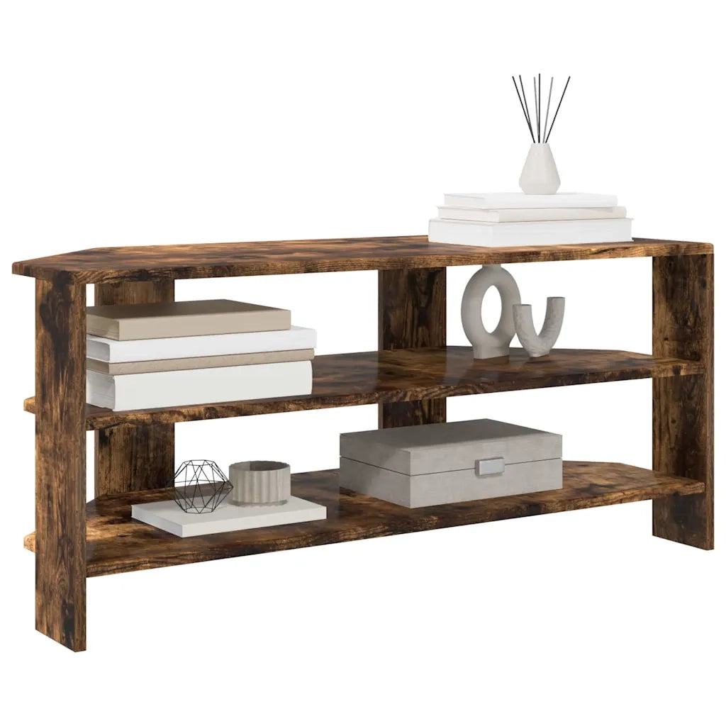 MobileTVAngolare Rovere fumé 102x40,5x45cm Legno multistrato