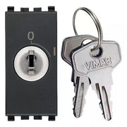 VIMAR EIKON - PULSANTE 2P NO 16A +CHIAVE GRIGIO