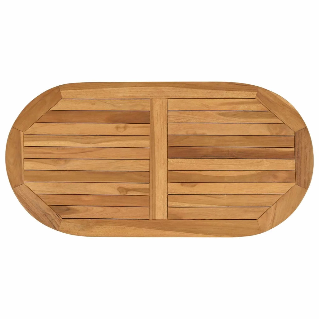 Piano del tavolo Ovale Legno di teak solido Naturale 42033171