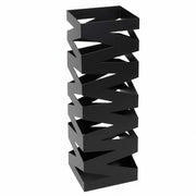 Portaombrelli In Acciaio Zincato Con Intarsi Decorativi Porta Ombrelli Design Moderno Vaschetta Scolapioggia Due Ganci Removibili Base Antiscivolo Per Ingresso Casa E Ufficio Nero Cm