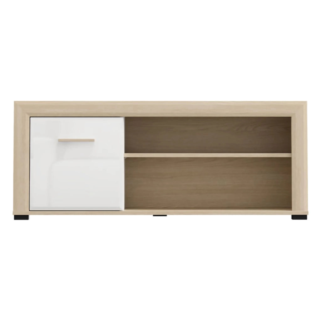 Pettor, Tavolino da Salotto con Piedini, 121x55x49h cm Marrone Rovere