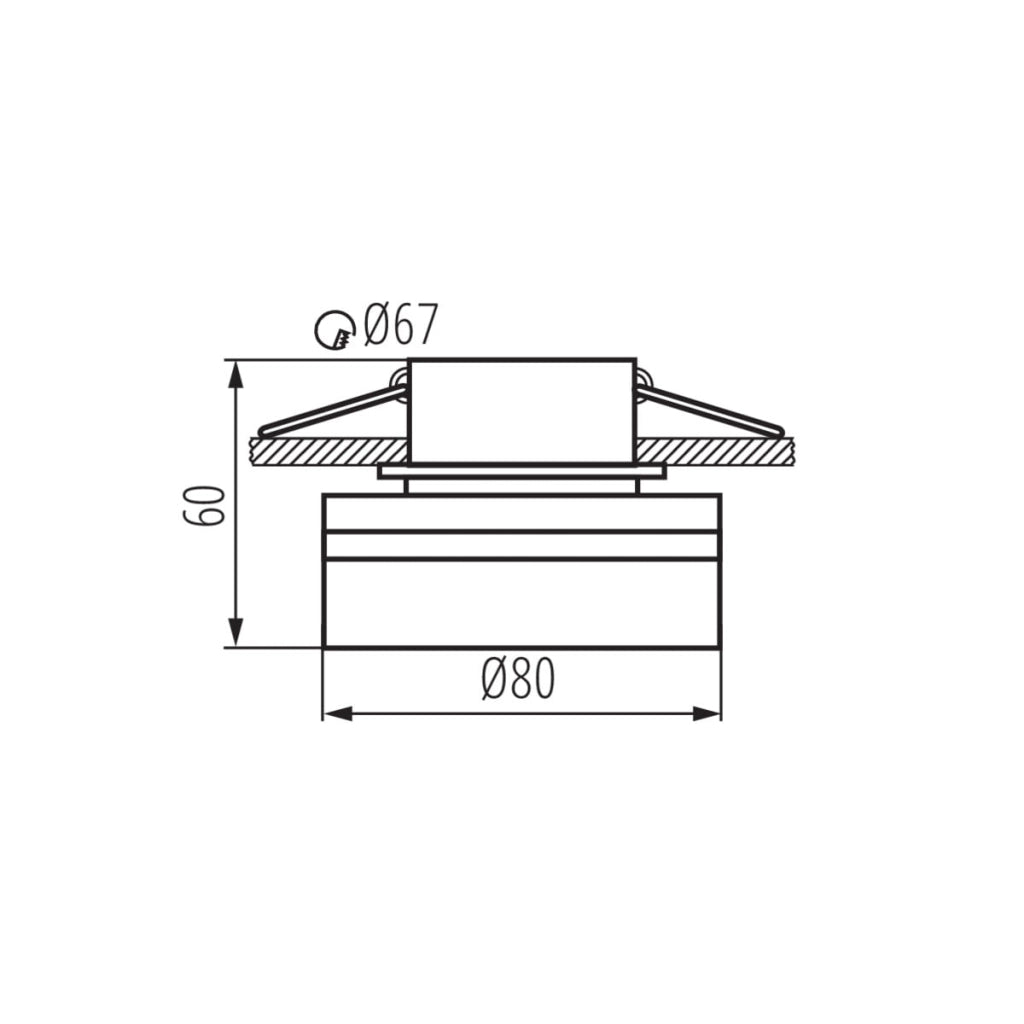 Faretto incasso Kanlux GOVIK rotondo bianco GU10 25W