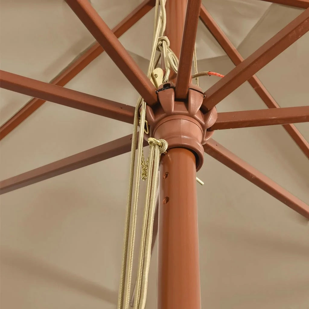 Ombrellone da giardino con palo in legno 400 x 273 cm tortora 02_0008361