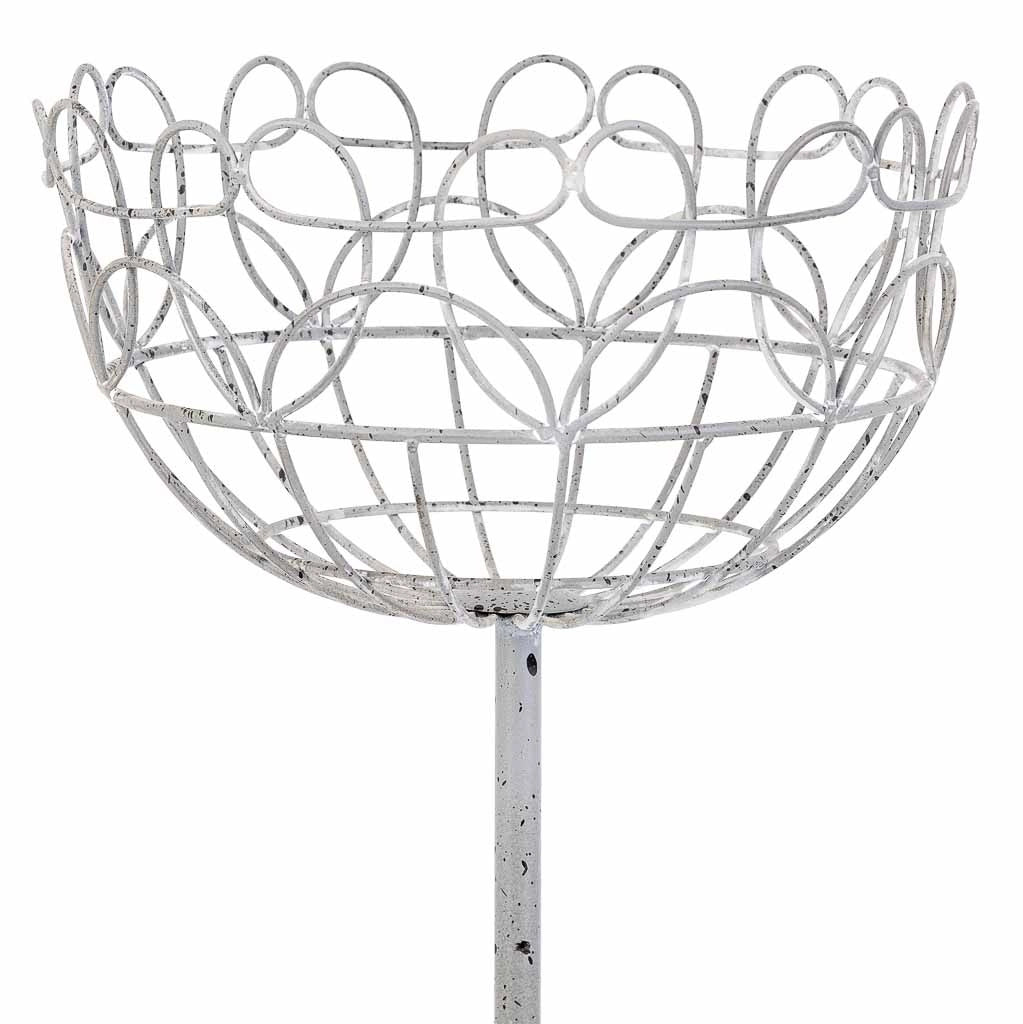 Centrotavola in metallo grigio 33,02x33,02x78,11h cm