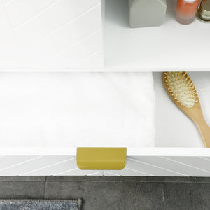 Mobiletto Bagno 60x30x120 cm in MDF e Acciaio Bianco