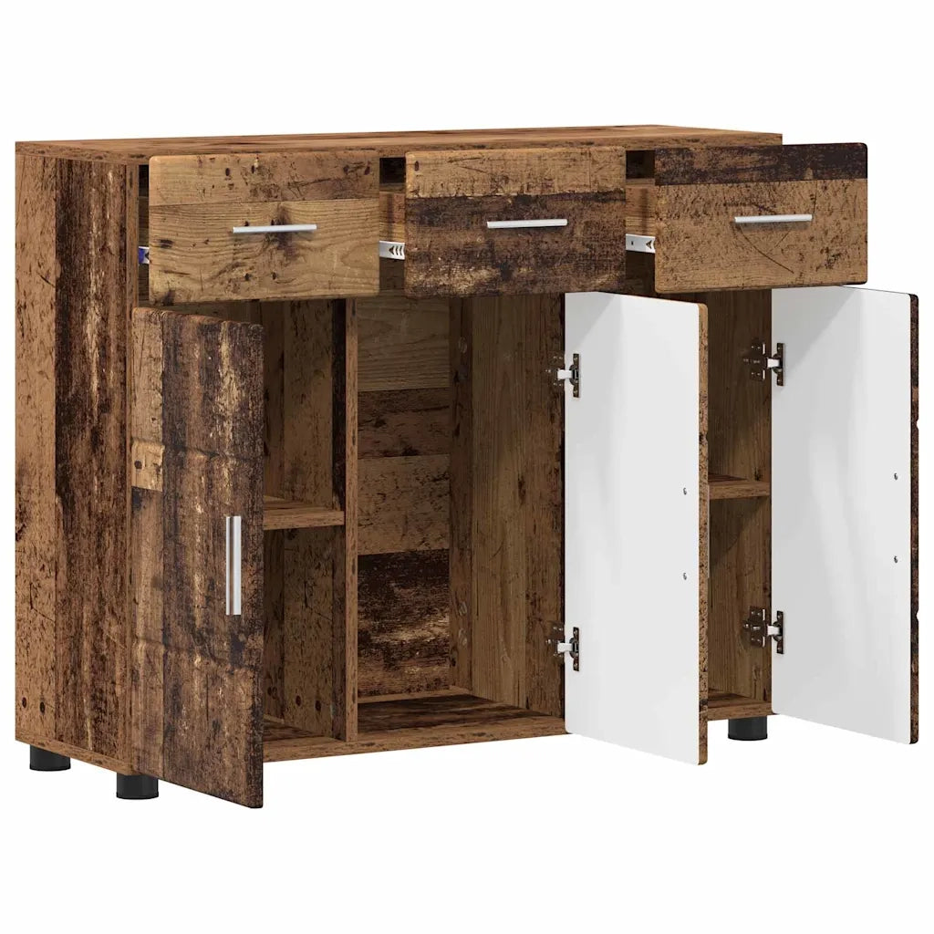 Credenza con porta FLORIN Legno vecchio 88,5 x 30,5 x 73 cm 880319