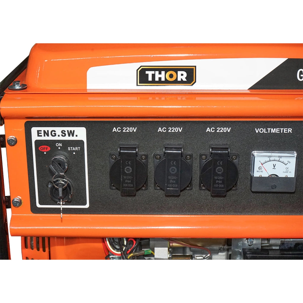 Generatore elettrico a benzina 220-380V 7,2KW 50Hz con avviamento elettrico/manuale THOR