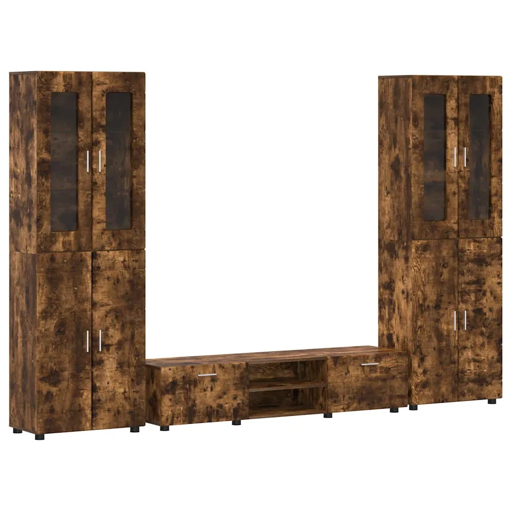 Set mobile TV FLORIN 3 pcs Rovere fumé Legno multistrato