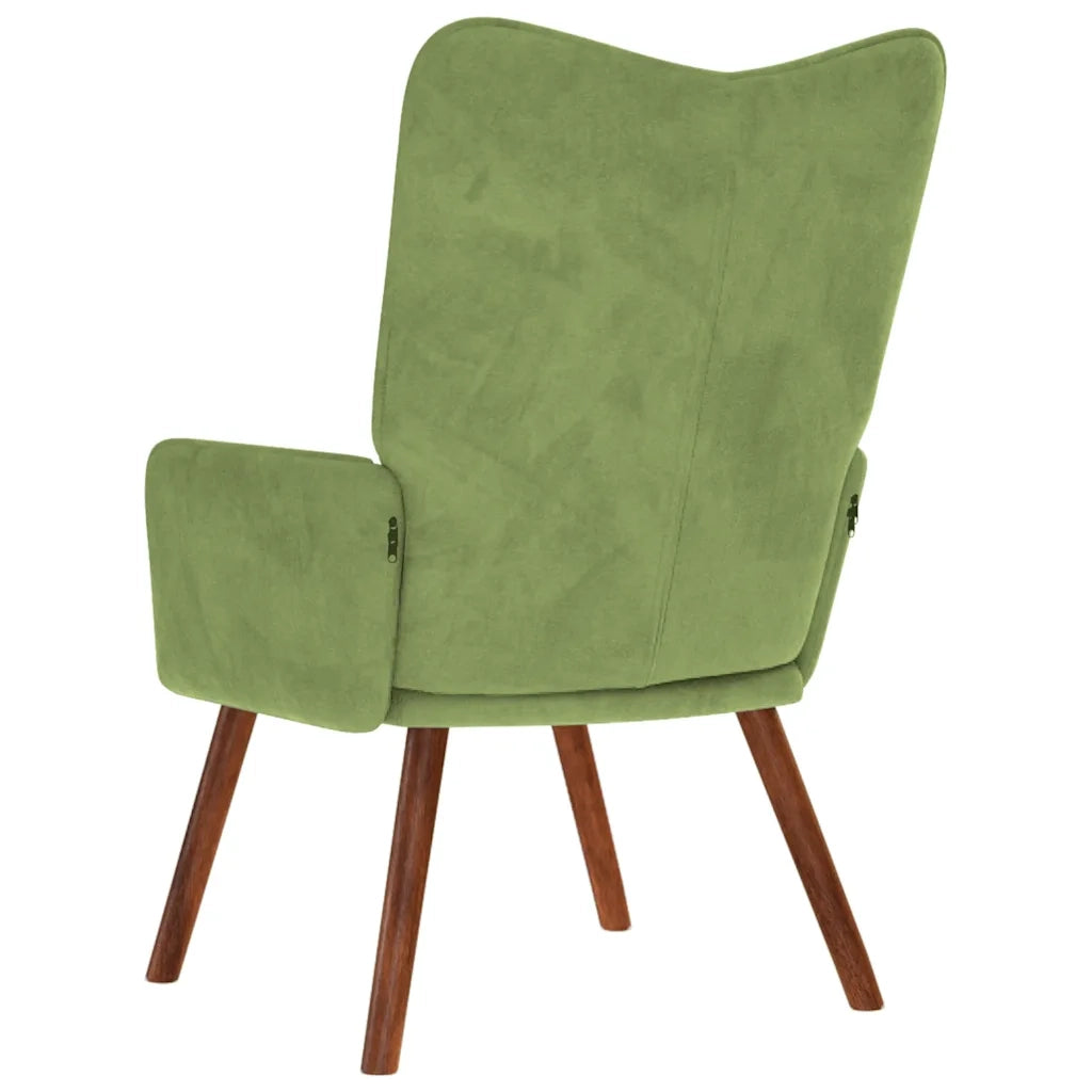 Poltrona | Sedia Relax Verde Chiaro in Velluto