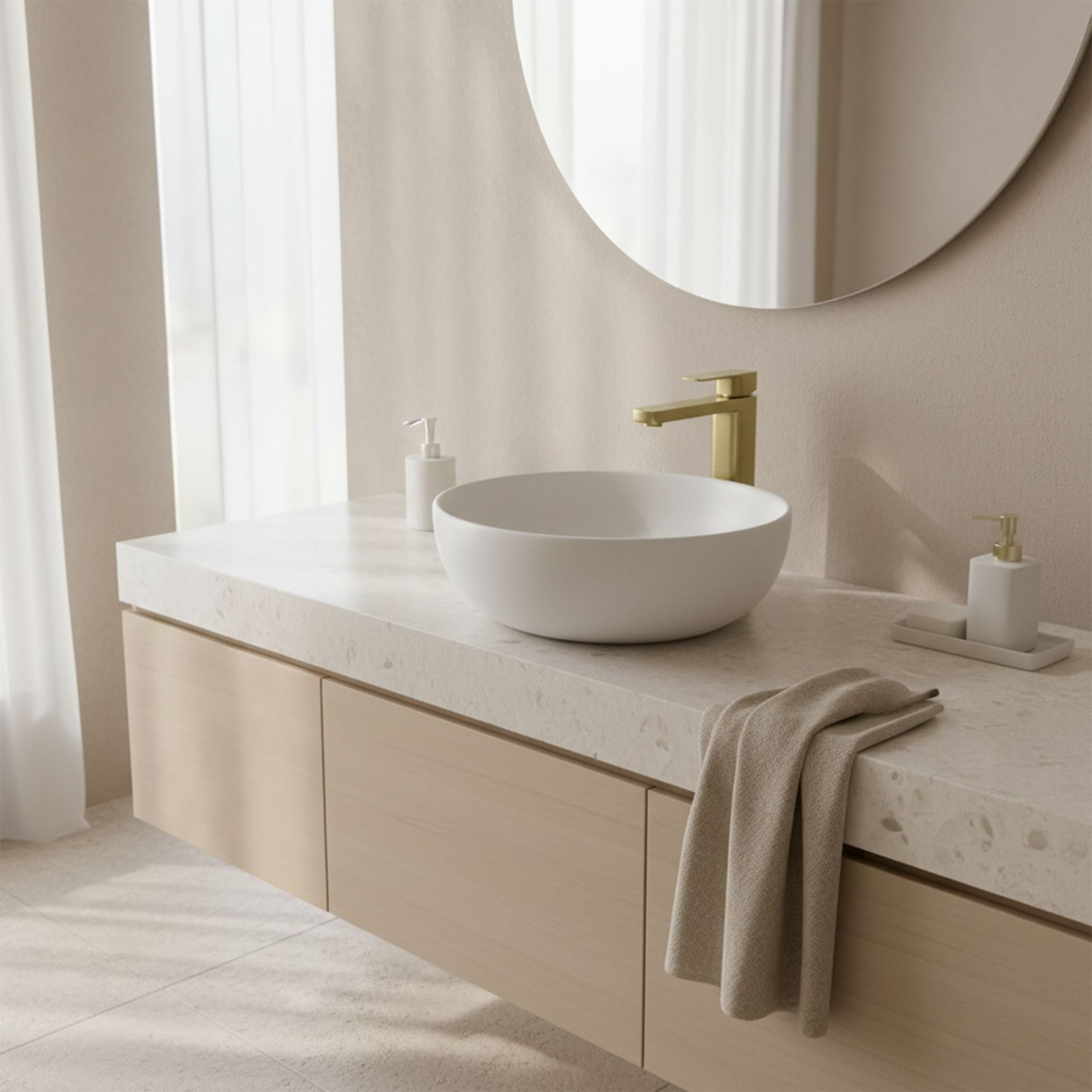 Rubinetto Da Bagno Rea Arlo Brush Gold