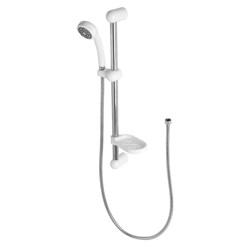 SALISCENDI BIANCO/CROMO C/PORTASAPONE