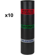 Guaina bituminosa poliestere 4 mm impermeabilizzante casasciutta 10 rotoli 1x10 m