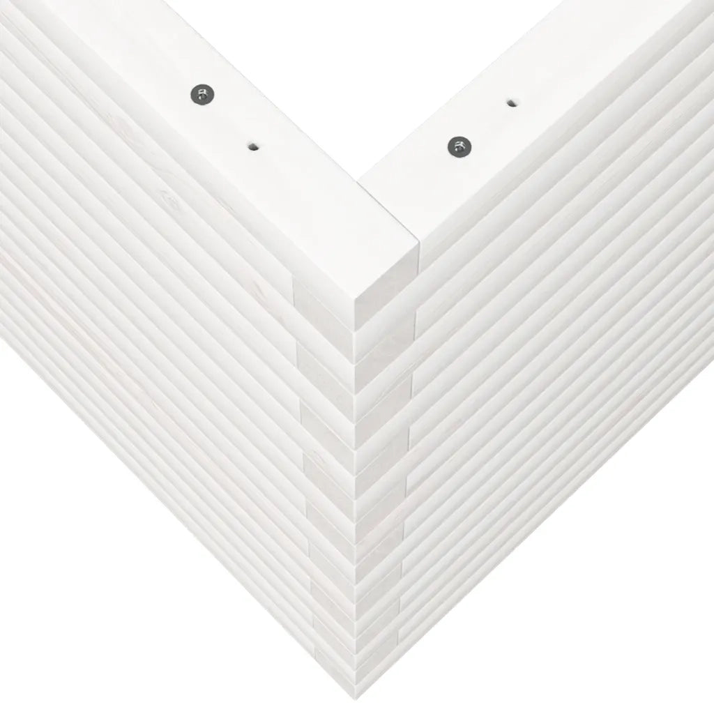 Fioriera da Giardino Bianca 80x80x68,5cm Legno Massello di Pino 3282480