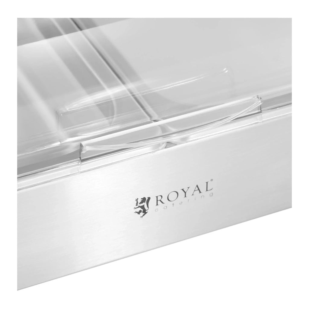 Vetrina buffet 2 x 4 litri 535 x 335 x 250 mm acciaio inox / plastica (policarbonato) 14_0005383