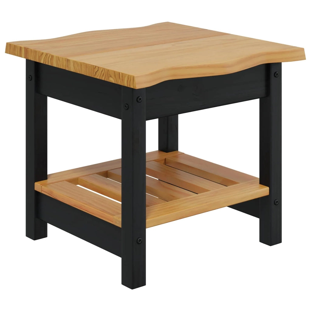VidaXL Tavolo laterale con lo scaffale EKAI Nero 50 x 50 x 45,5 cm 42037021