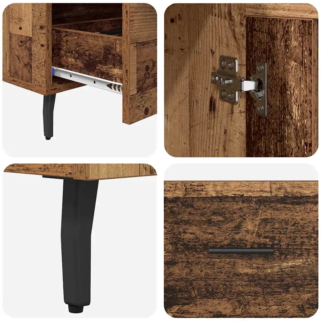 Credenza | Madia | Buffet da pranzo | Armadio da pranzo Legno vecchio 69,5 x 31 x 115 cm Legno multistrato