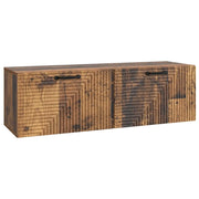 Mobile Porta TV da Muro-Credenza per TV sospesa Legno antico 98 x 31 x 30 cm 402434