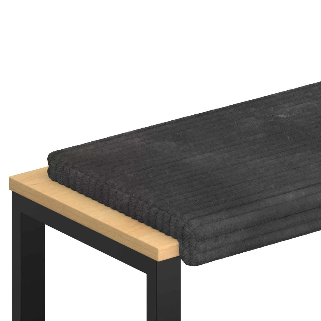 Cuscino per panchina Corduroy Morbido Grigio Scuro 42043374