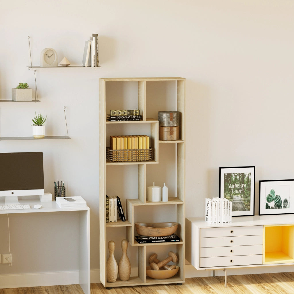Libreria scaffale Zig zag ¨C zephmum ¨C legno multistrato 70x24x178 cm