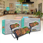 Trade Shop - Piastra Griglia Elettrica Potenza 1400w Cucina Con 2 Piastre Di Cottura Tx-9995 -