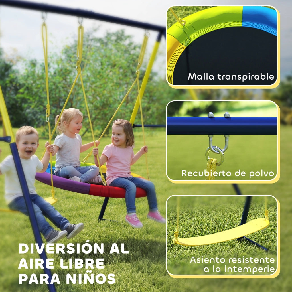 Altalena per Bambini ¨C Zephmum ¨C Multicolore Acciaio Portata 150 kg