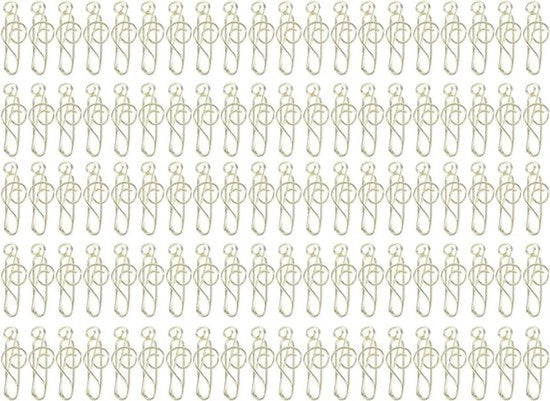 Paperclip Metallico per Note Musicali - 100 Stuks - Idoneo per Uso Ufficio.