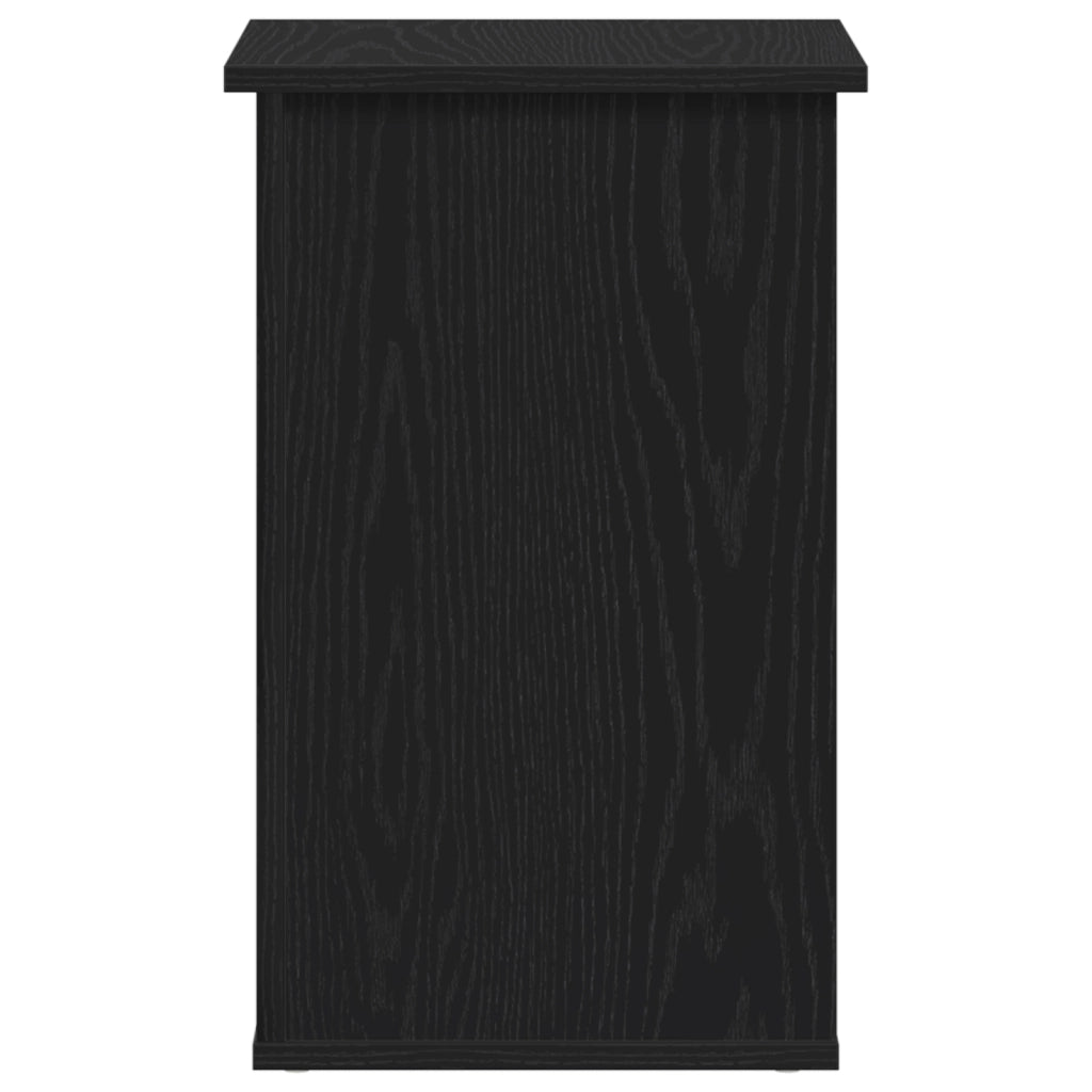 Mobiletto  Nero Rovere 35x35x55 cm Legno ingegnerizzato