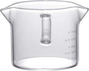 Set di due tazze per espresso in vetro da 75 ml con manico e doppio imboccatura per latte, tazza per misurare la quantità di caffè, resistente al calore, per baristi.