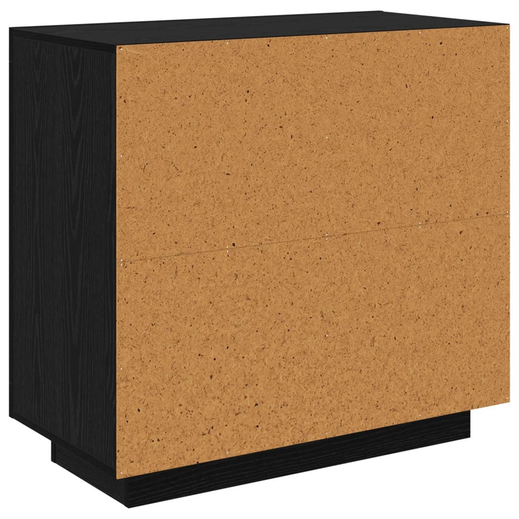 Credenza Rovere Nero 80 x 40 x 75 cm Legno multistrato 880536
