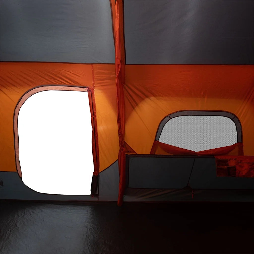 Tenda Campeggio 9 Persone Grigio e Arancione Impermeabile 94300