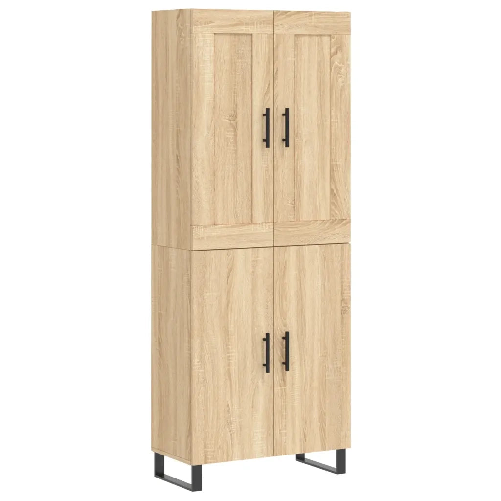 Credenza-Buffet-Armadio da cucina Rovere Sonoma 69,5x34x180 cm in Legno Multistrato 779966
