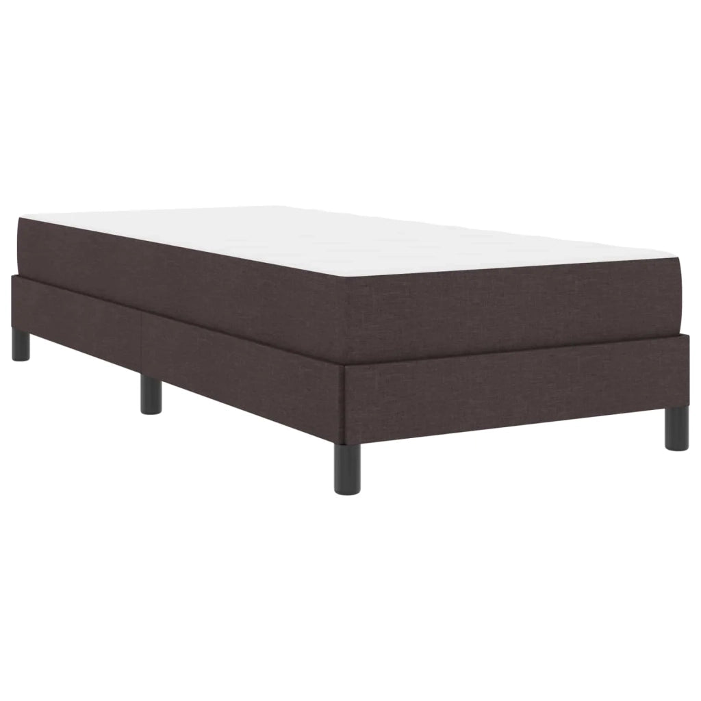 Letto a molle con materasso Marrone Scuro 90 x 190 cm Tessuto