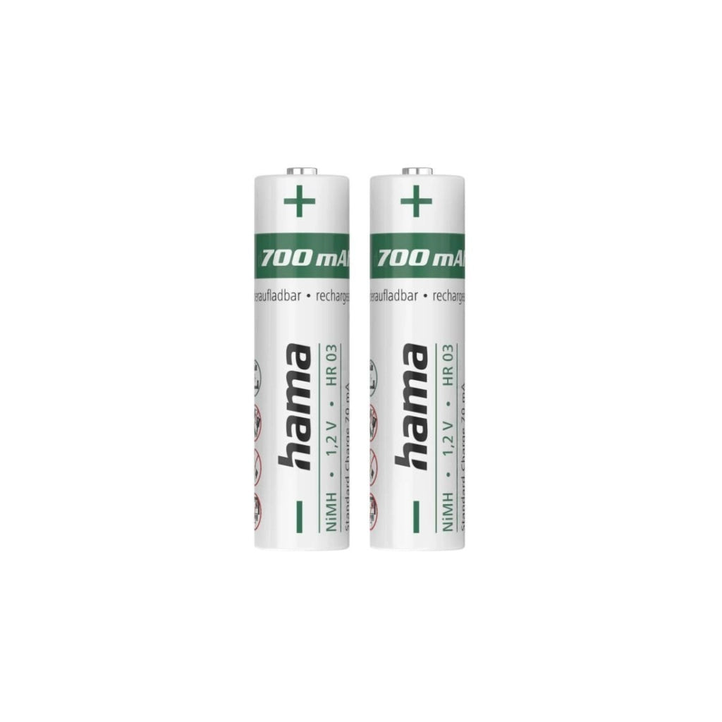 Hama 00223525 Batteria Ricaricabile Ministilo AAA NiMH 1,2 V 700 mAh 2 pz colore Verde Bianco
