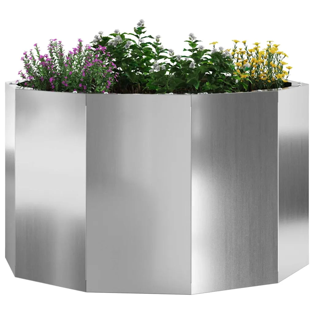 Fioriera | Cassetta per fiori | Vaso Argento 60 x 60 x 35 cm Acciaio zincato