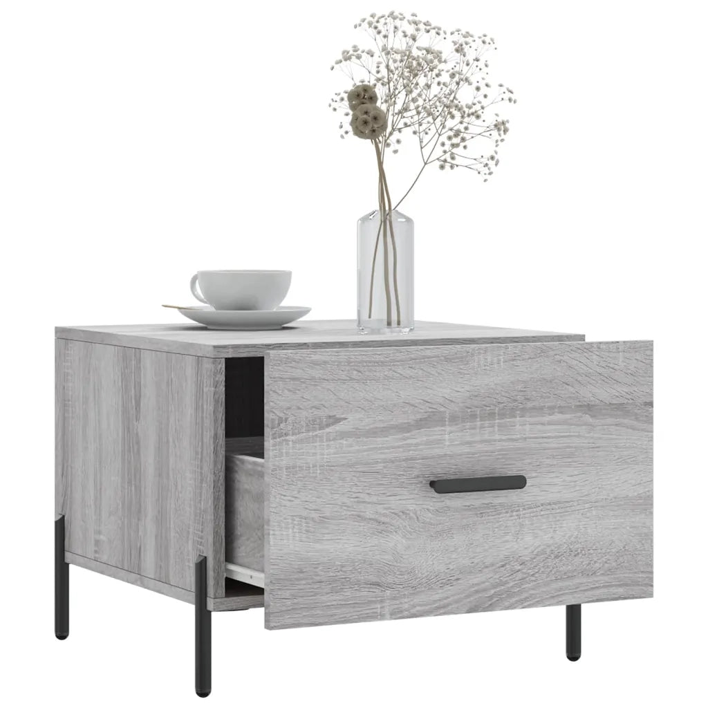 Tavolino da Salotto Grigio Sonoma 50x50x40 cm Legno Multistrato 829424