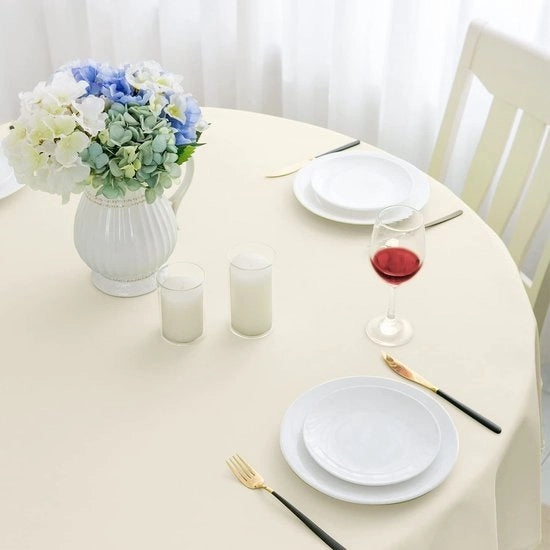 Tappeto da tavolo in beige per esterno impermeabile circa 160 cm tappeto da tavolo impermeabile decorazione per tavolo per compleanni, feste, giardino, primavera, estate, terrazzo, balcone, matrimoni, Pasqua.
