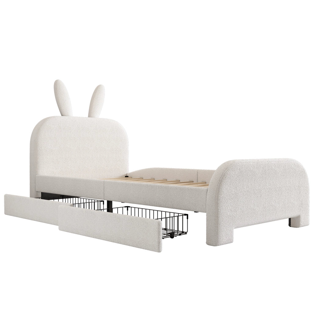 letto piatto in peluche bianco 90 x 200 cm