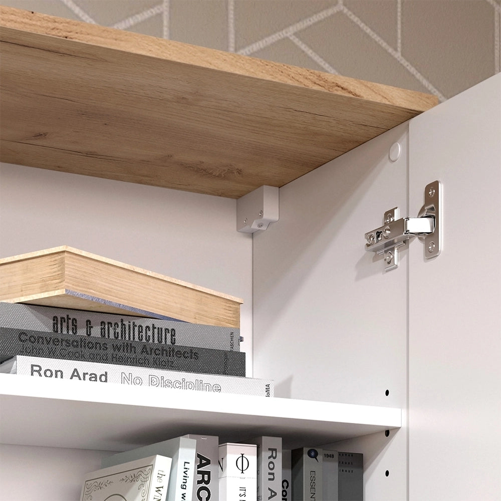 Vicco Credenza Bianco/Sonoma 60 x 100 cm con porta