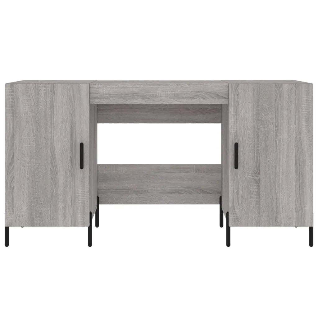 Scrivania | Tavolo da Ufficio Grigio Sonoma 140x50x75 cm in Legno Multistrato